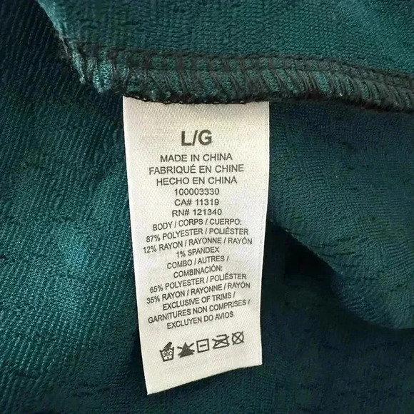 Dynamite Mesh Type Long Sleeve Slinky Dress Floral Paisley Mini Dress Women's L - Picture 8 of 10